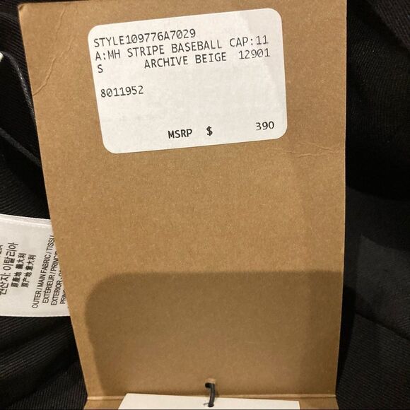 Burberry Monogram Motif Icon Stripe Cotton Baseball Cap New With Tags - Picture 6 of 7